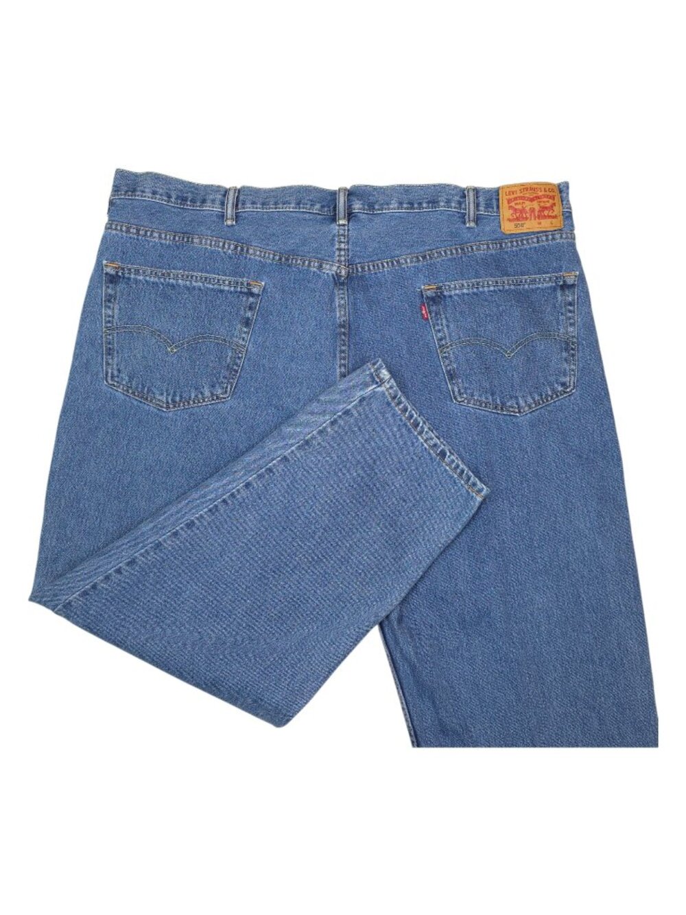 Levis 550 Mens Relaxed Fit Denim Jeans W48 L29 100% Cotton Heavyweight